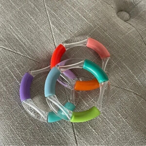 COPY - Womens Set of Acrylic Tube Bead Bracelets